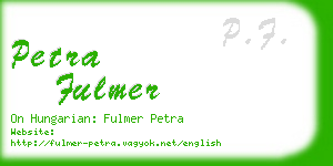 petra fulmer business card